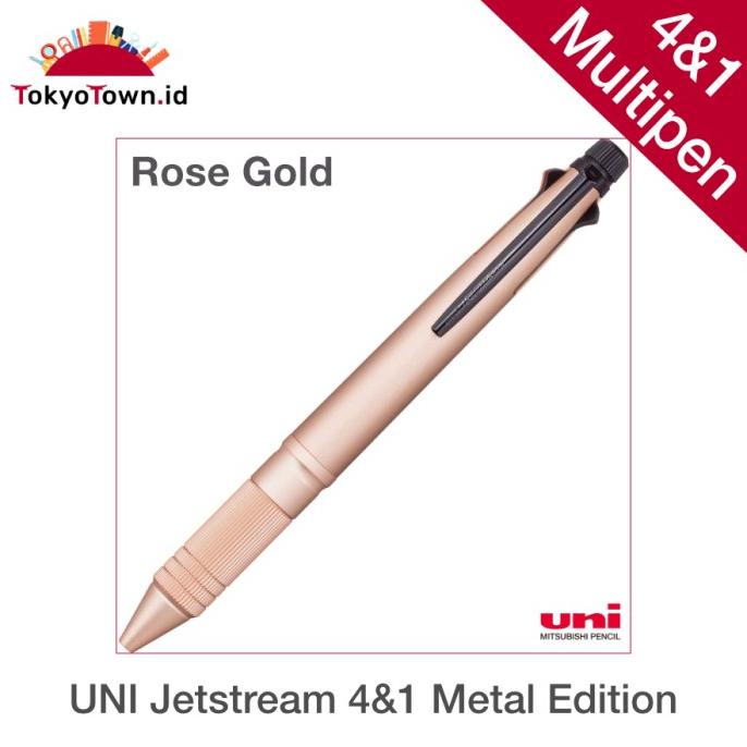 

Office & Stationery | Alat Tulis | Uni Ball Jetstream Metal Edition Multi Pen 4 & 1, 0.5Mm | Best Seller