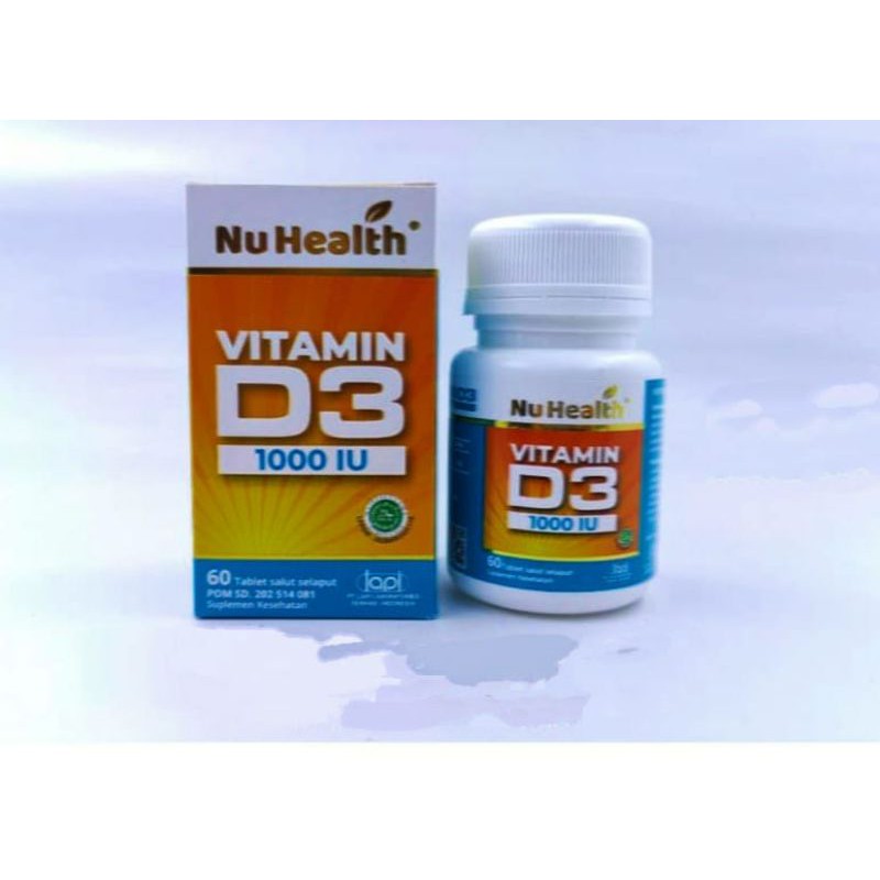 Jual Vit D 1000 IU/VIT D3 1000 IU/Vitamin D 1000 Isi 60 Tablet/Vitamin