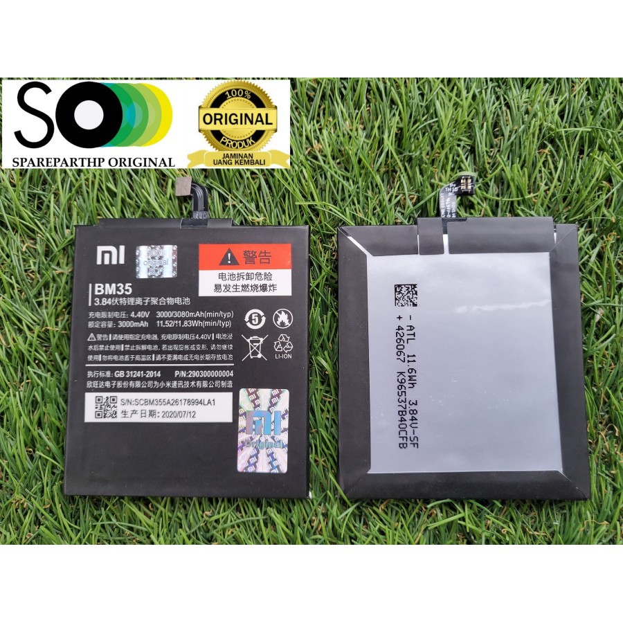 DIJAMIN ORIGINAL 100% BATRE BATERAI BM35 BM 35 XIAOMI MI4C MI 4C