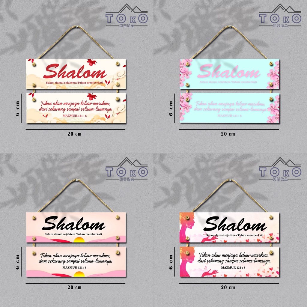 Hiasan Pintu rumah Rohani Kristen / Ucapan Shalom / Syalom