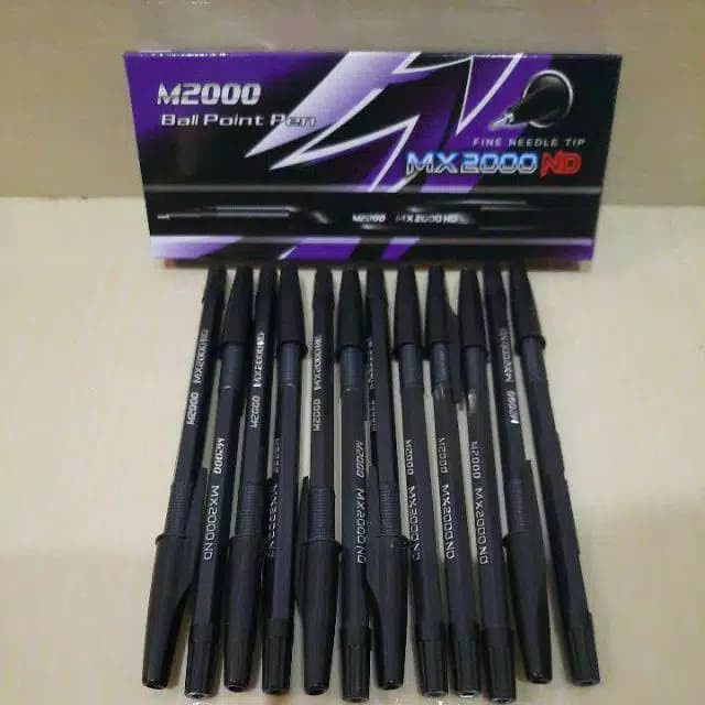 Pulpen Hitam M2000 Mirip Pulpen Standard Ball pen Sekolah