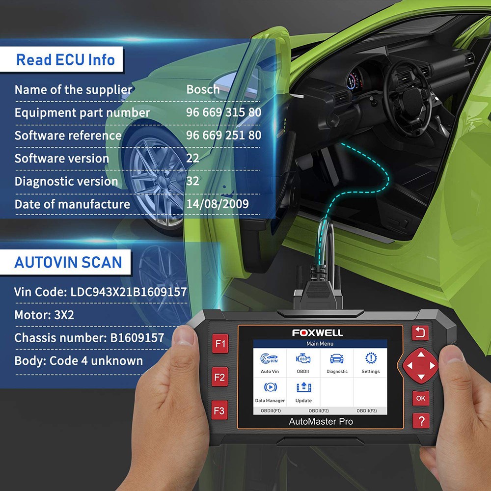 FOXWELL NT604 Elite Obd2 Scanner Odb2 Alat Diagnostik Mobil OBDII Mobil Scanner Obd Mobil Diagnostik Scanner Untuk Mesin/ABS/Airbag/Sistem Transmisi Diagnostik