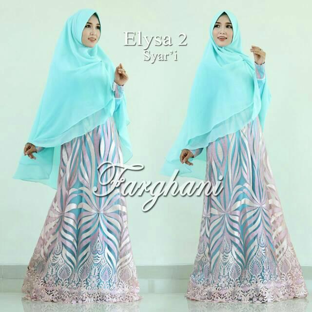 GAMIS SYARI PESTA BROKAT PRADA MEWAH MURAH 'ELYSA BY FARGHANI'