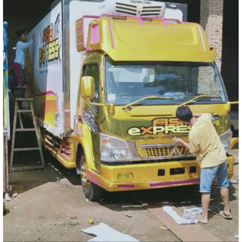[Terlaris] Stiker Decal Truck Canter Full Cabin Stiker Truk Stiker Decal Cabin