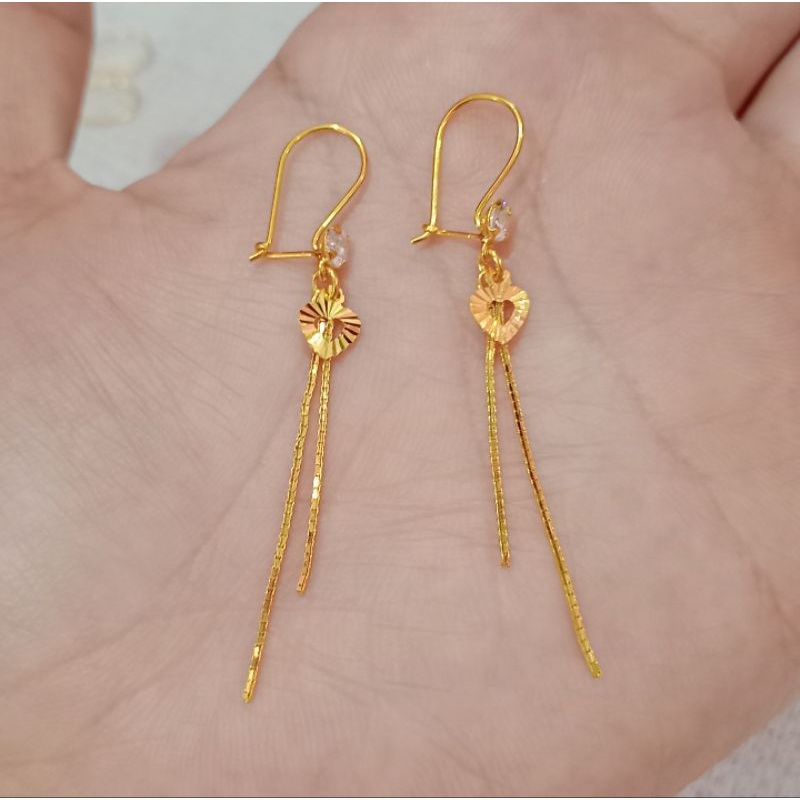 ANTING JURAI PANJANG PERAK ASLI 925 LAPIS EMAS