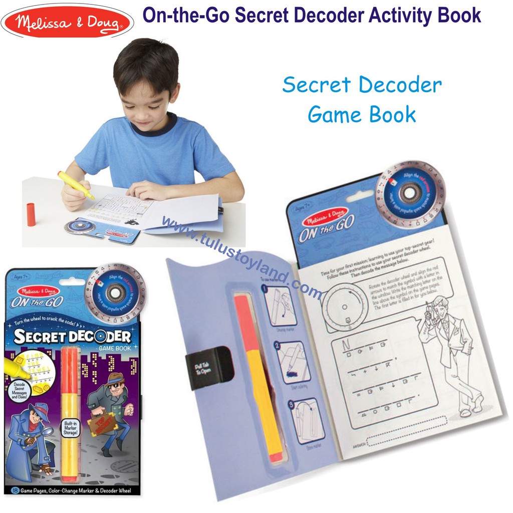 Buku Detektif Melissa and Doug ON The GO Secret Decoder Activity Book