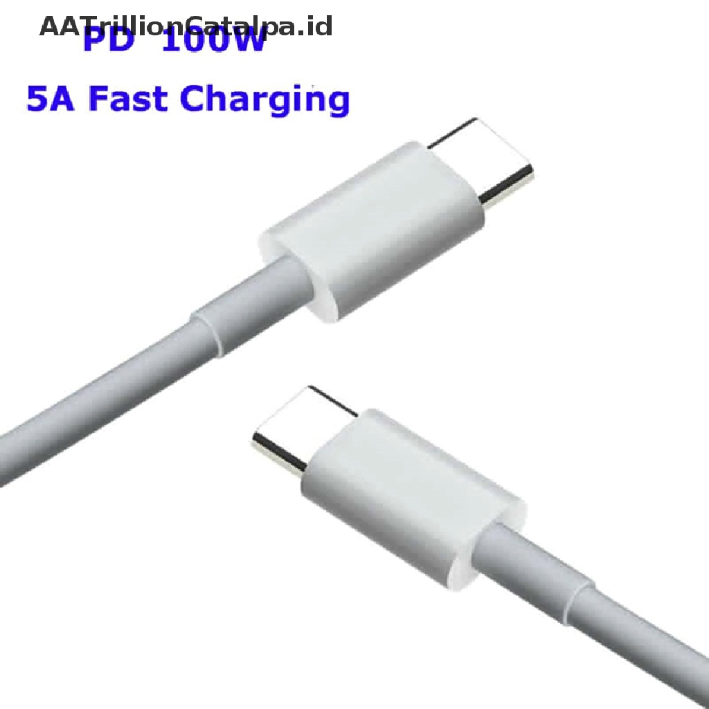 (AATrillionCatalpa) 100w 5A PD Kabel Charger USB Tipe C Ke USB Tipe C Fast Charging 4.0 Tipe C