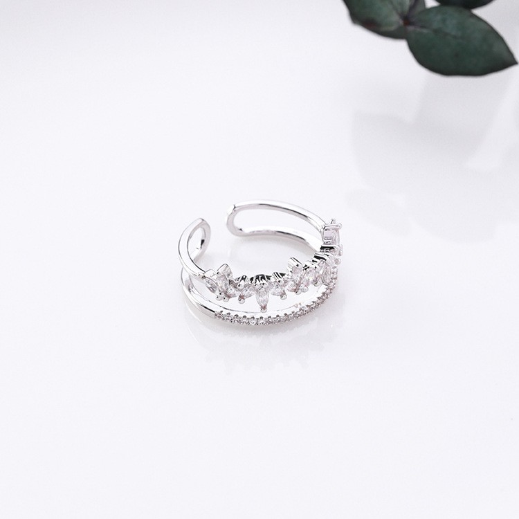 Cincin Korea Gold Plated Sangat cakep elegan CA001 Free Size Open Ring Import