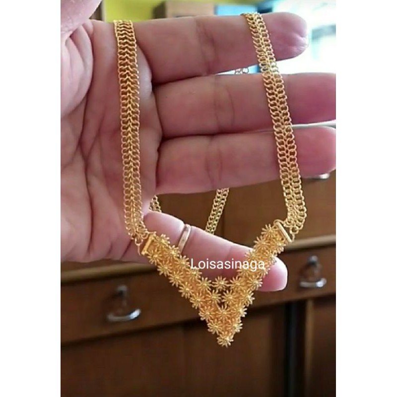 Kalung Bunga Tanjung 30 gram Emas LM/London 24K kadar 99,99%