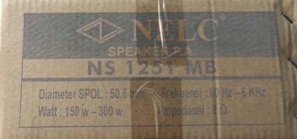 Speaker 12 inc Nelc 1251 MB