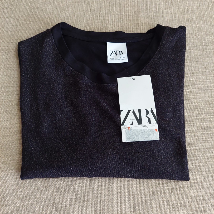 Zara Man T - Shirt Kaos Pria Hitam Kerlip Blinking Black - ORIGINAL