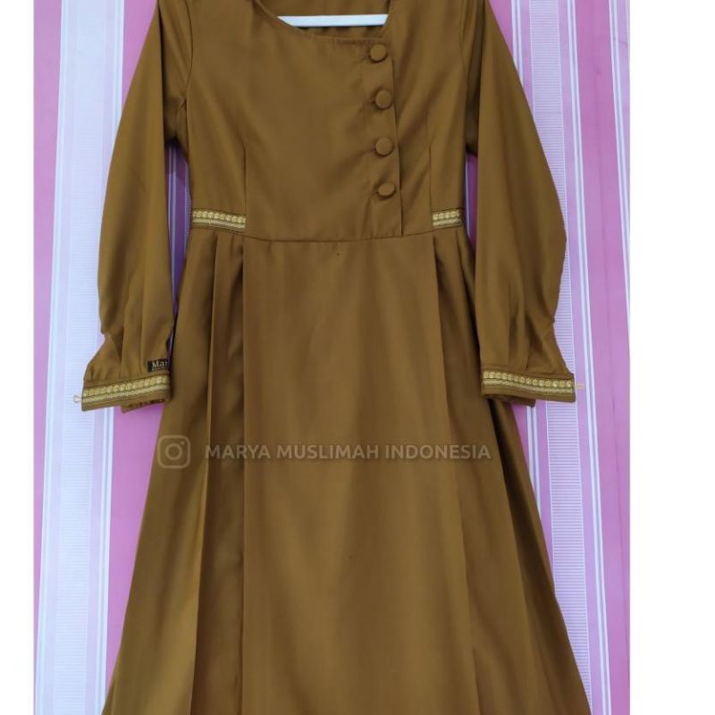 GAMIS TOYOBO PEMDA KEKI WARNA DARK PNS S M L XL XXL dan XXXL-7