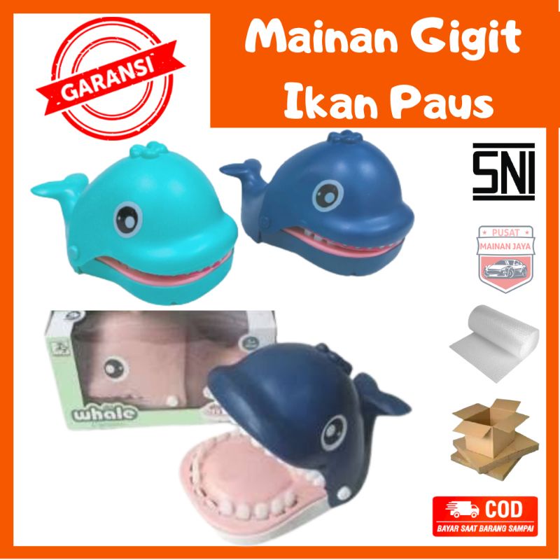 mainan ikan paus gigit jari mainan prank buaya gigi buaya buayaan murah gigit ikan paus LZ12