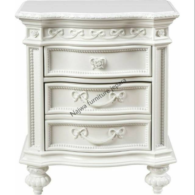 nakas/meja tv jati cat duco putih