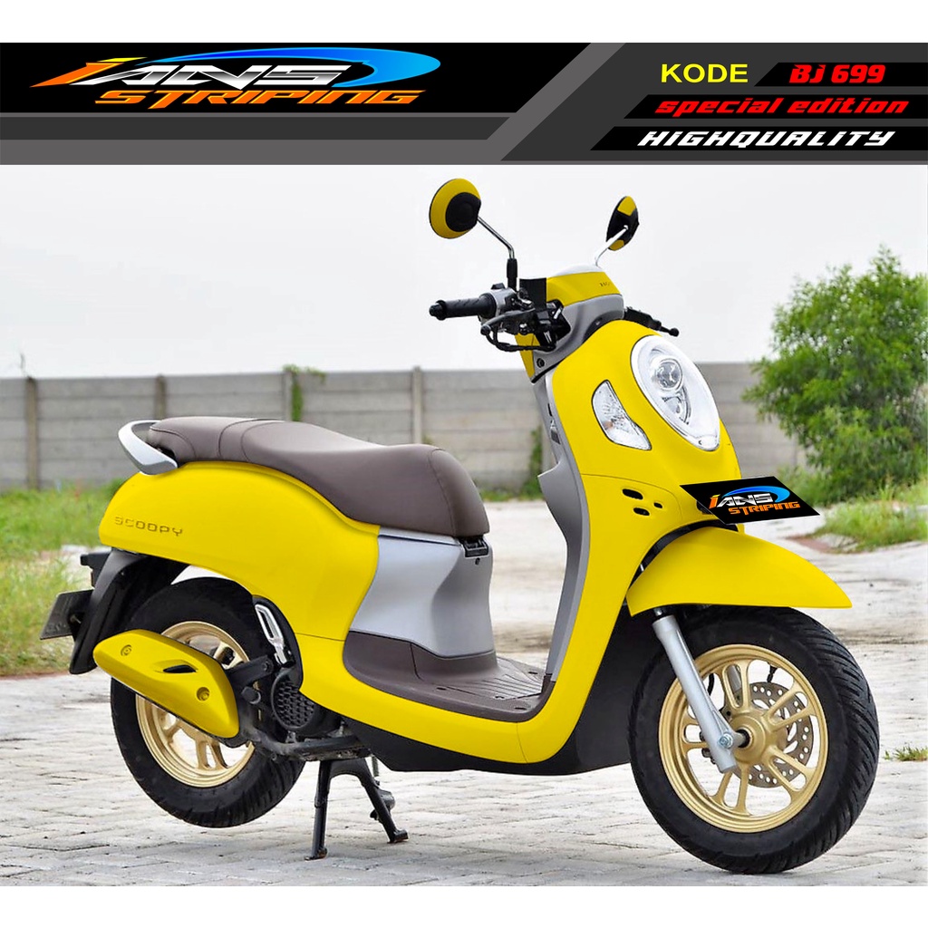 DECAL STIKER HONDA SCOOPY FULL BODY TERBARU / STICKER VARIASI SCOOPY FULL WARNA UNGU / STICKER TERMURAH