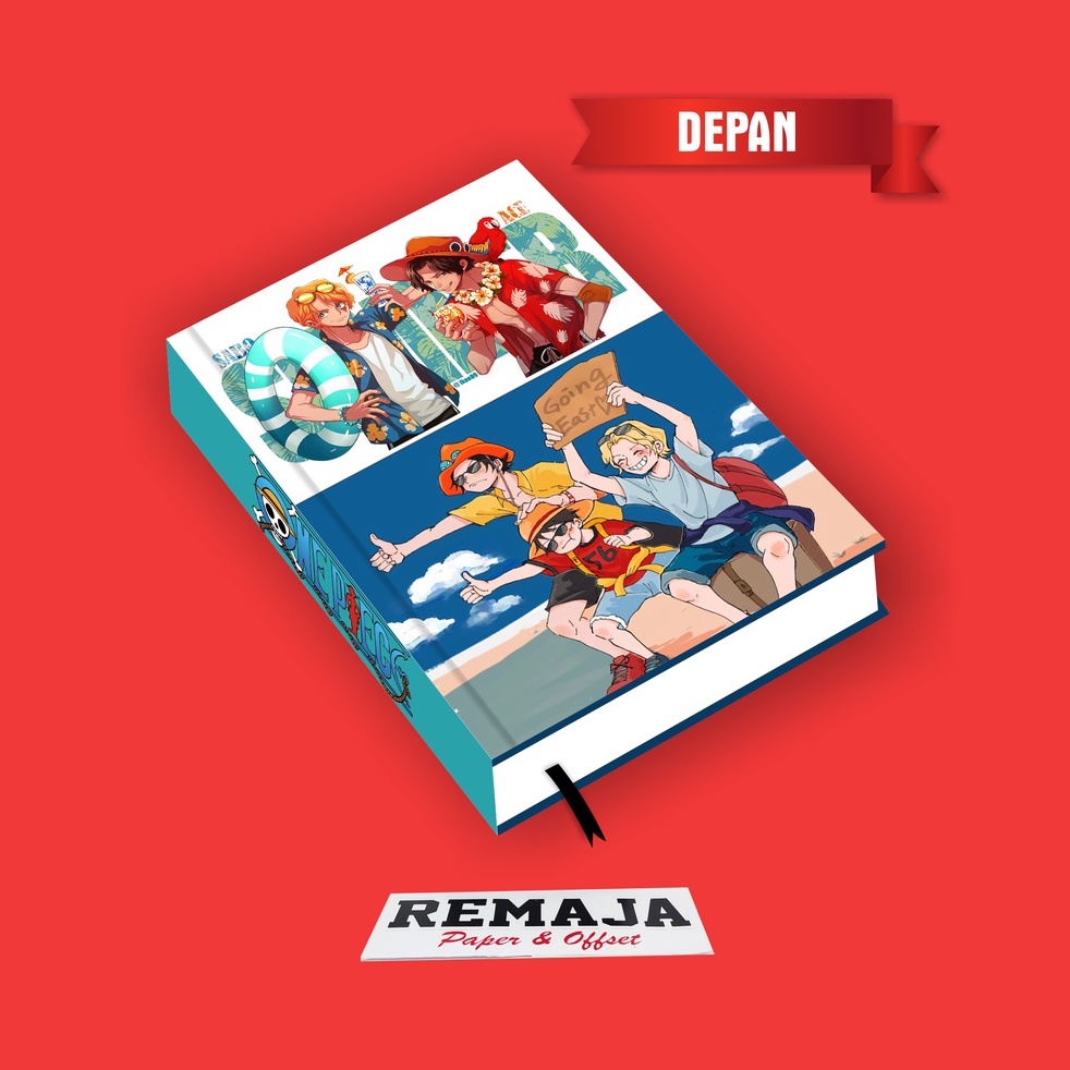

Pocket Book/Notebook Hardcover One Piece BROTHERS 1 A6&A5 / Buku Tulis Catatan Notes