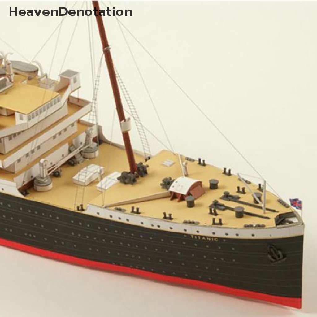 (Heavendenotation) Mainan Model Kapal Titanic 3d Bahan Kertas Skala 1: 400 Diy