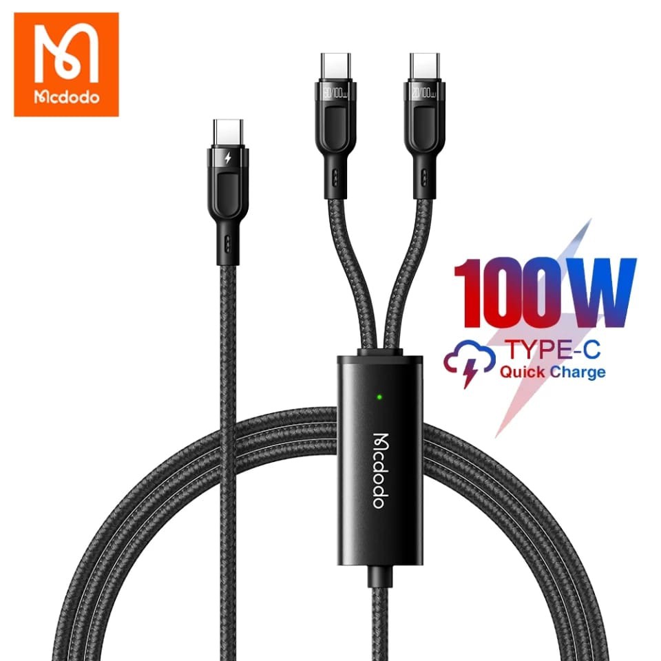 MCDODO Kabel 2 In 1 Dual Type C + Type C PD FAST Charging 100W CA-7470