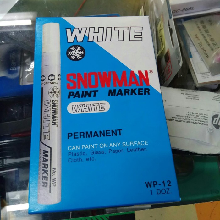 

Premium Spidol Snowman Paint Marker (Putih/Kuning/Hijau/Hitam/Pink)(per Lusin) *w;