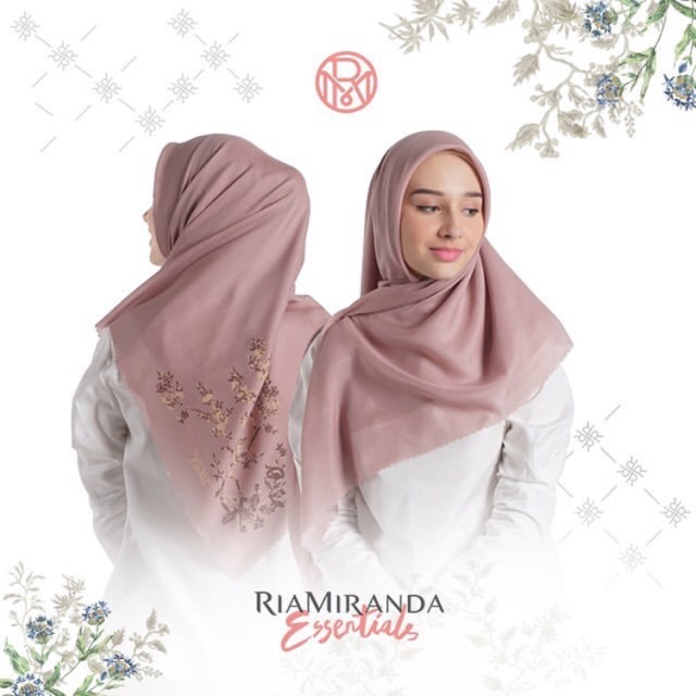 Kasmaran Basic Scarf by Ria Miranda Sale Voal Polos Bordir Ria Miranda