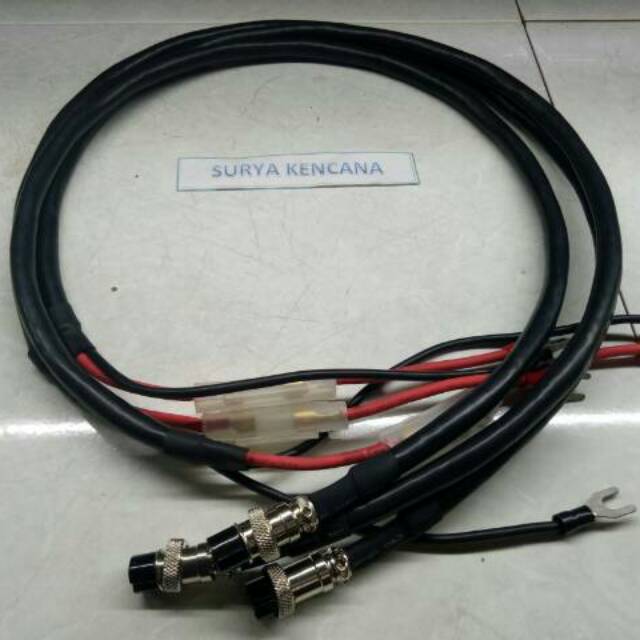 KABEL DC KENWOOD TR 9130 TR 7950 + PEMBUNGKUS ANTI PANAS + FUSE + SKUN PANJANG 1 METER