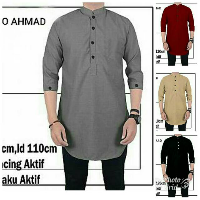 Koko Ahmad / Fashion muslim pria baju koko cowok baju koko pria muslim cowok