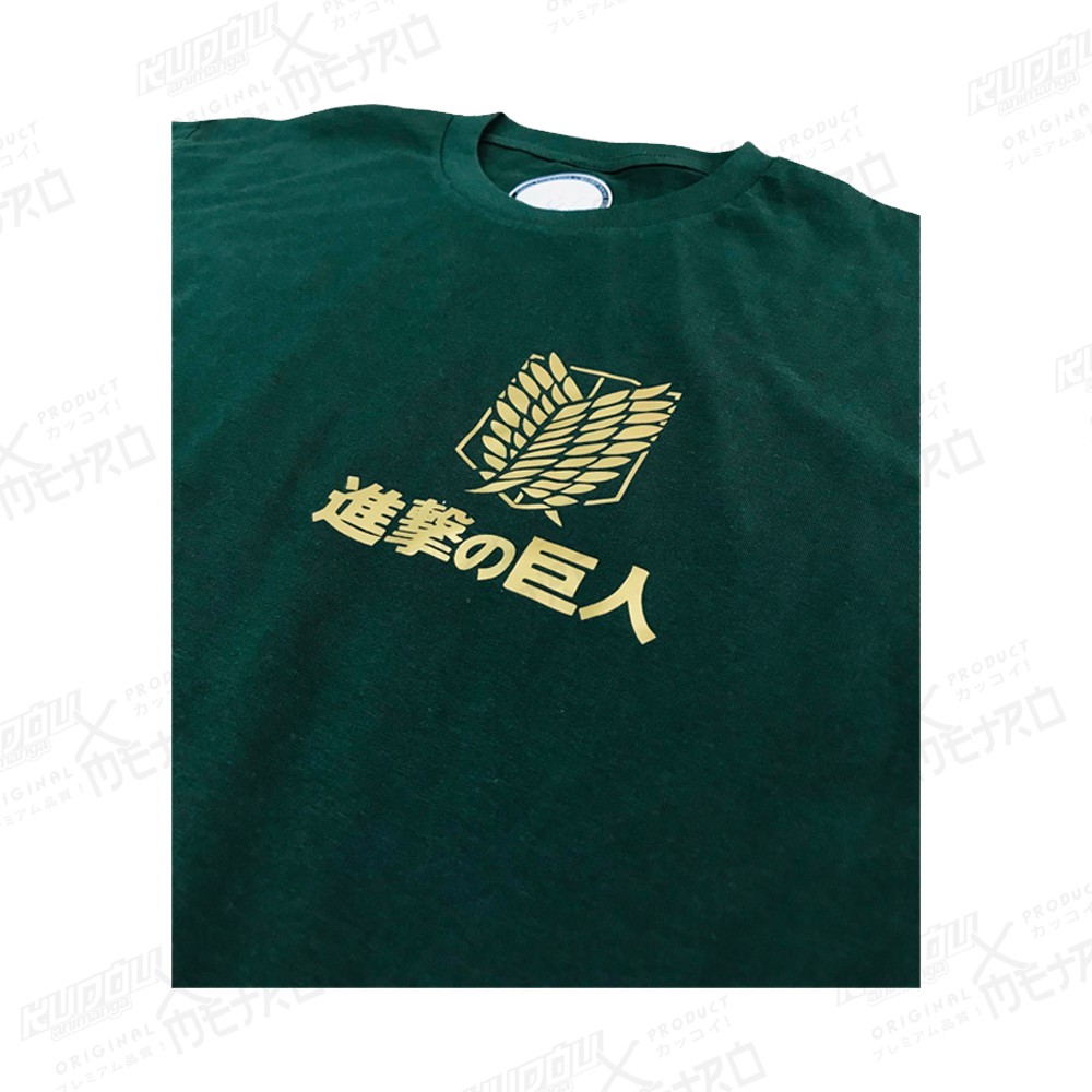 Tshirt Anime Attack On Titan Forest Green Gold Shingeki no Kyojin SNK AOT