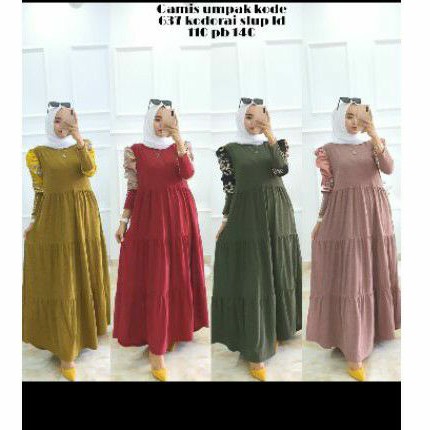 gamis bahan knit rajutan