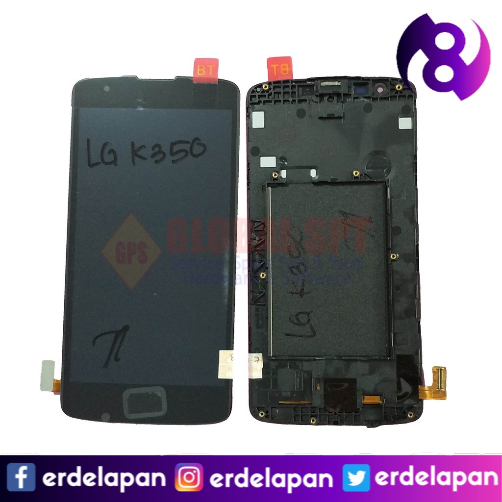 LCD LG K350 / K8 FULLSET TOUCHSCREEN WITH FRAME