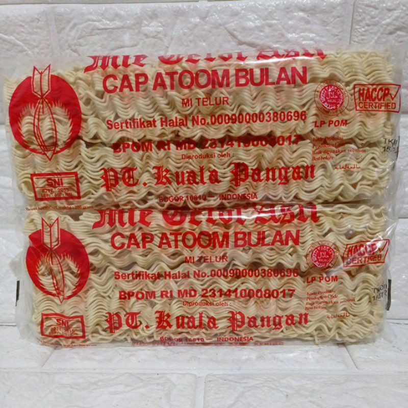 

Mie telur asli cap atoom bulan 200g