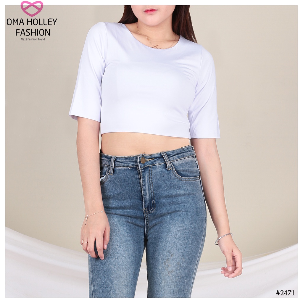 (COD) OH Fashion Kaos Crop Top Jessy #2471-00