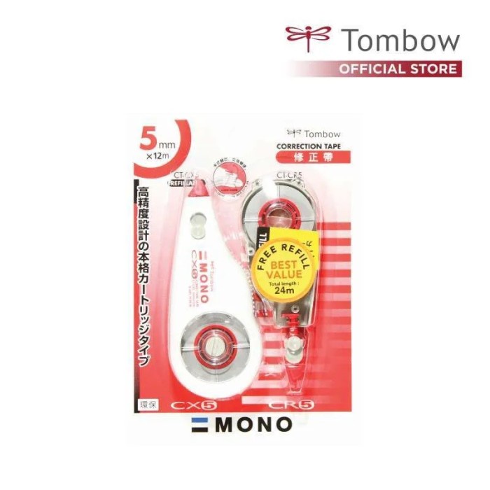 

Correction Tape Tombow CT-CX5CR5 / CT-CX6CR6 ORI