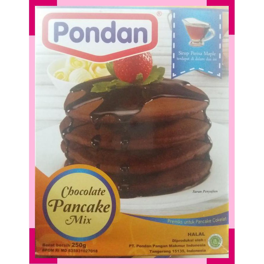 

Pondan | chocolate pancake mix | logo halal | 250 gram