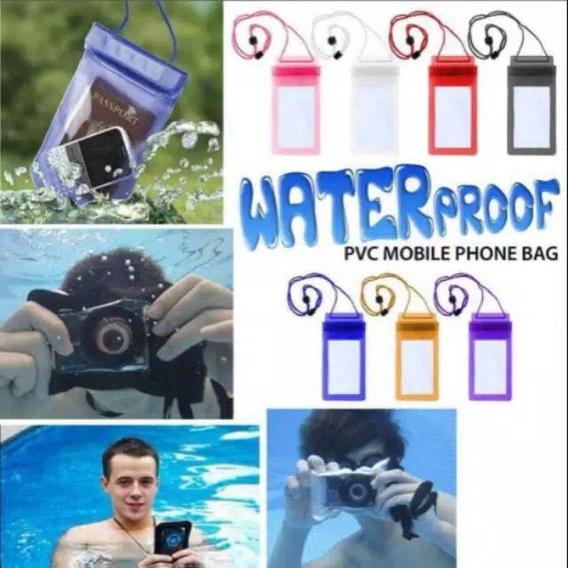 Sarung HP Anti Air Waterproof Case Casing Cover Besar XL 6in inch Plastik HP Pelindung HP Anti Air