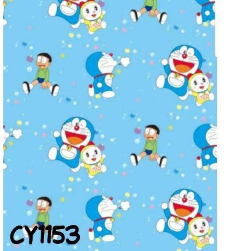 WALLPAPER STIKER DINDING MOTIF DORA EMON RIANG