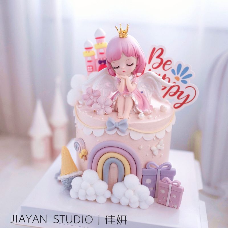 Topper cake model Peri bersayap angel princess