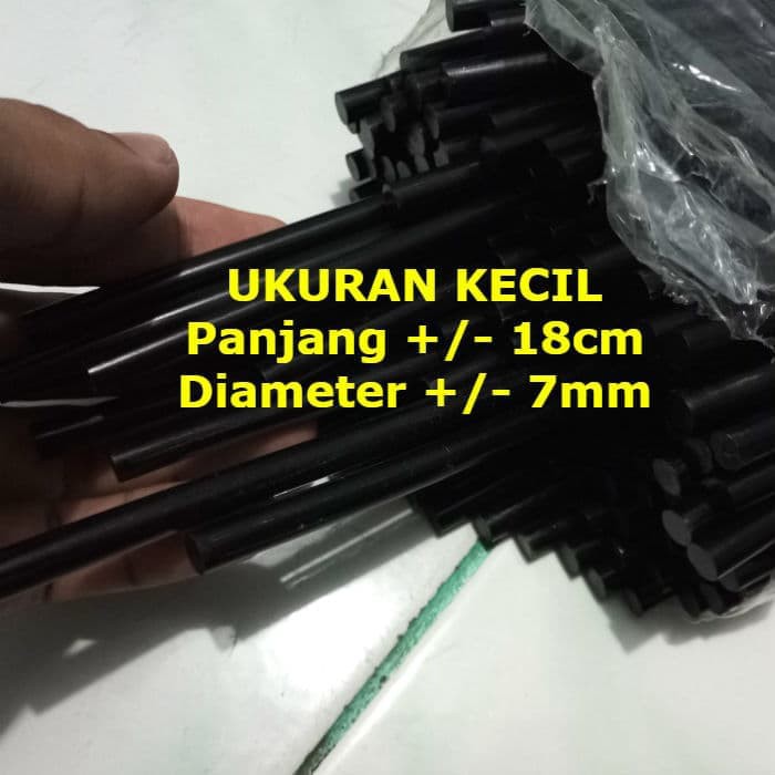 HITAM KECIL Isi Ulang Lem Lilin Pistol Tembak Hot Melt Glue Gun Stick