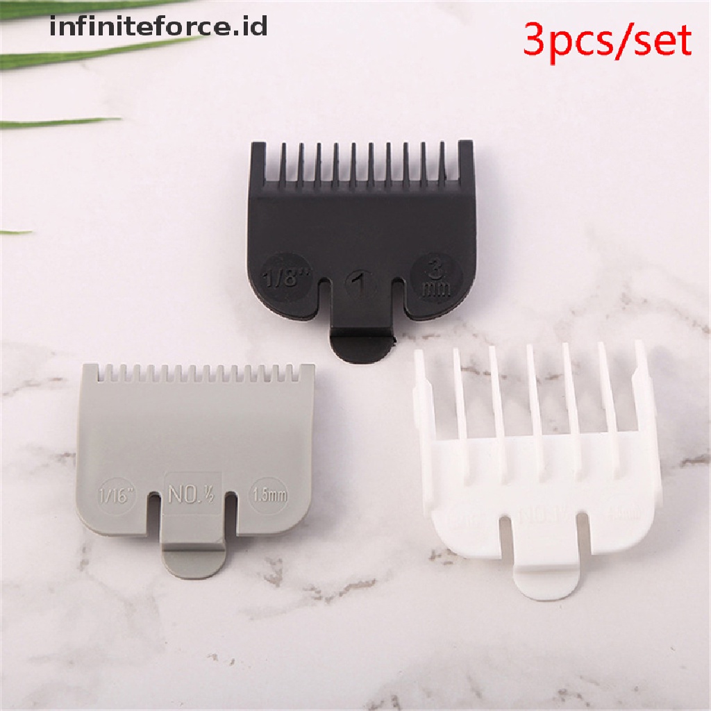 Infiniteforce.id 3Pcs / set Sisir Panduan Alat Cukur Rambut Universal