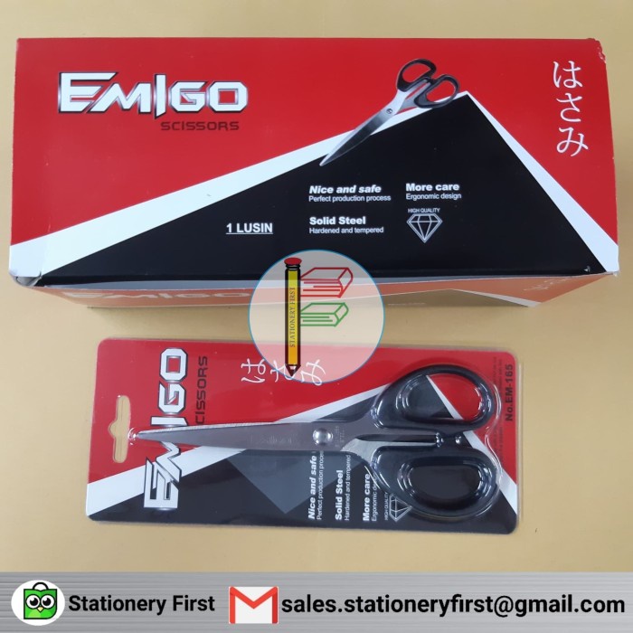 

kertas-pemotong- gunting tanggung sedang kertas emigo / m2000 tajam murah 16cm -pemotong-kertas.