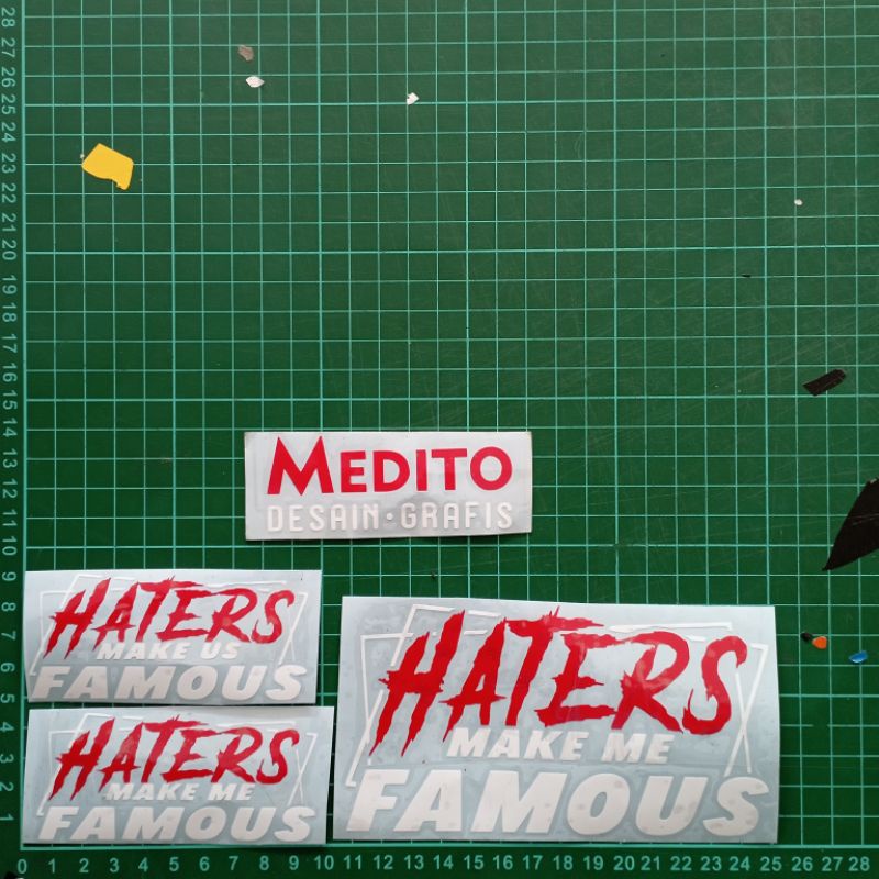 Sticker Cutting Haters Make Me Famous