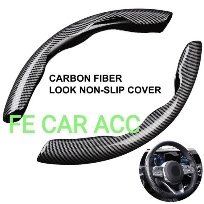 Cover Sarung Stir Premium Mobil Brio Satya 5D Carbon Fiber