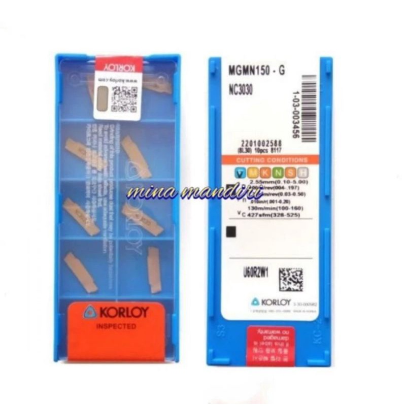 MGMN150 NC3030 insert potong pahat potong carbide MGMN 150 NC3030 CARBIDE 1box.baru