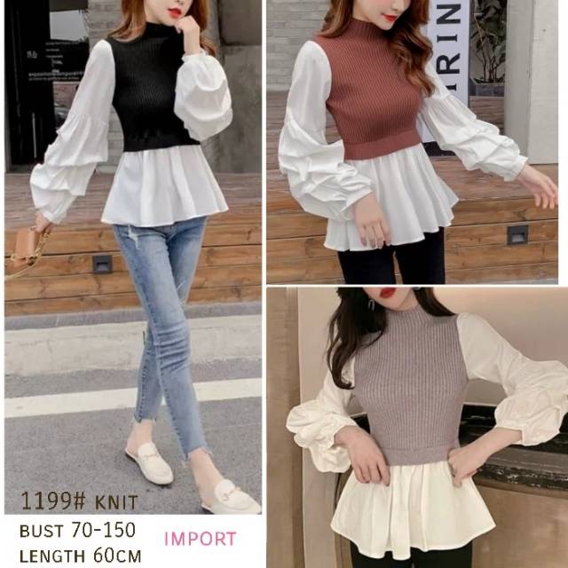 Nadine Blouse Atasan Wanita Fashion Wanita Blouse Wanita Shopee Indonesia