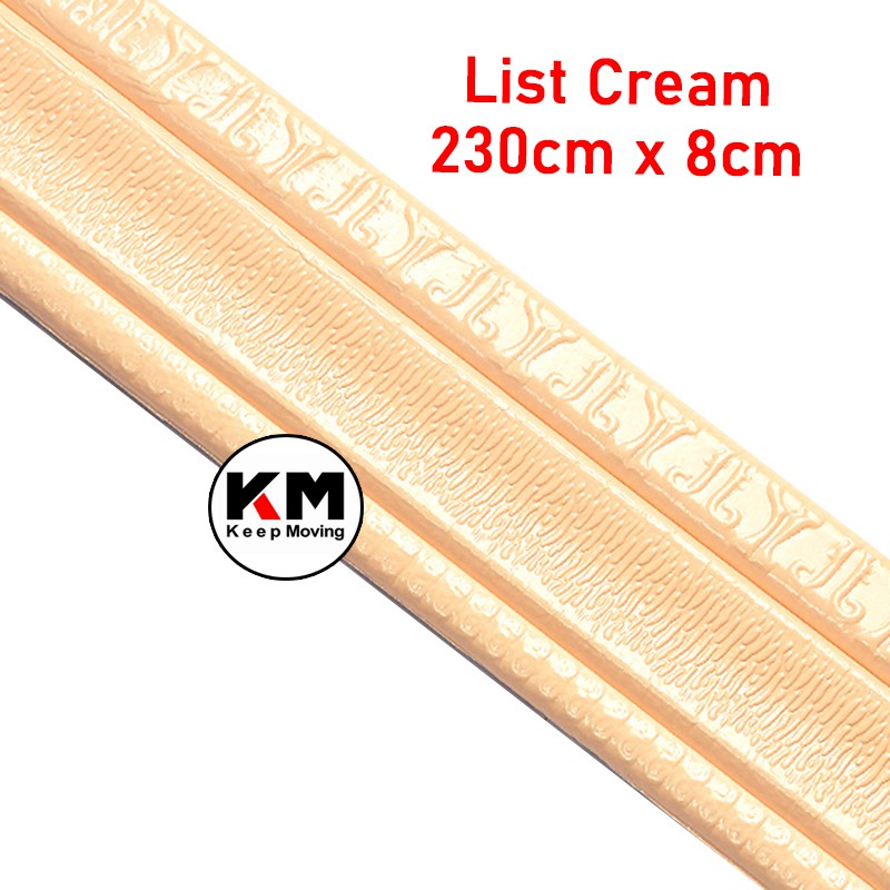 KM Wall Border List Wallpaper Wallborder Foam 3D-CREAM 230cm x 8cm