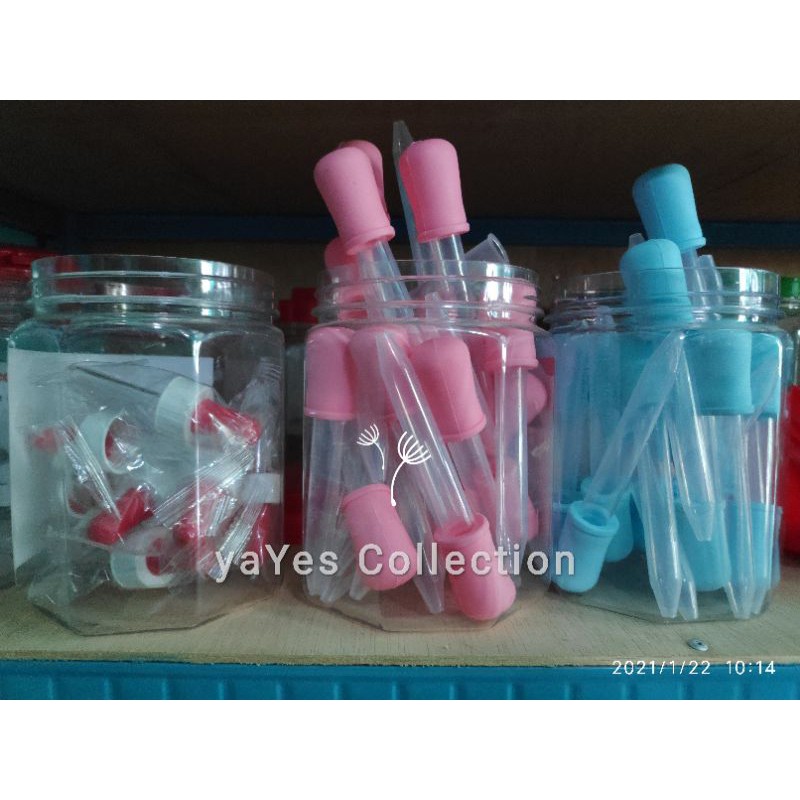 Pipet tetes minum obat syrup bayi anak ukuran 5 ml kids children pink biru sirup child