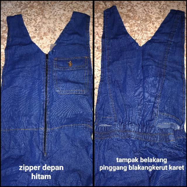 Kulot Jumpsuit Jeans Zipper .  Jumpsuit Denim Murah . Jumpsuit Zipper Murah