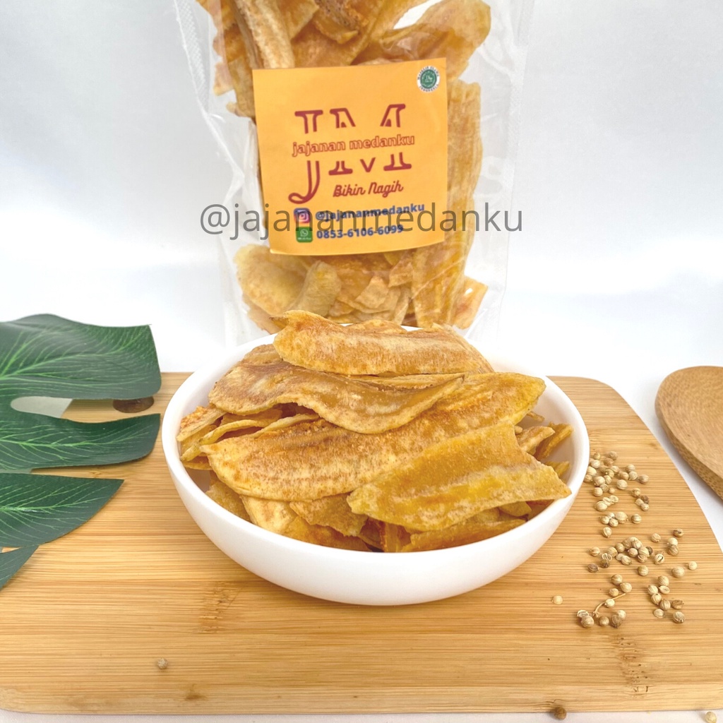 

Cemilan Keripik Pisang Crispy Original Snack Jajanan Medanku