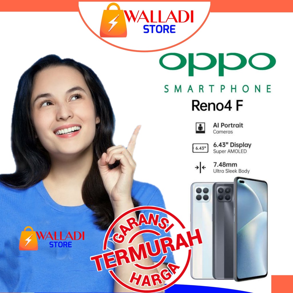 [GRATIS ONGKIR] OPPO RENO4 F RENO 4F 8/128 Fullset Second Original Seken Murah Bekas Like New