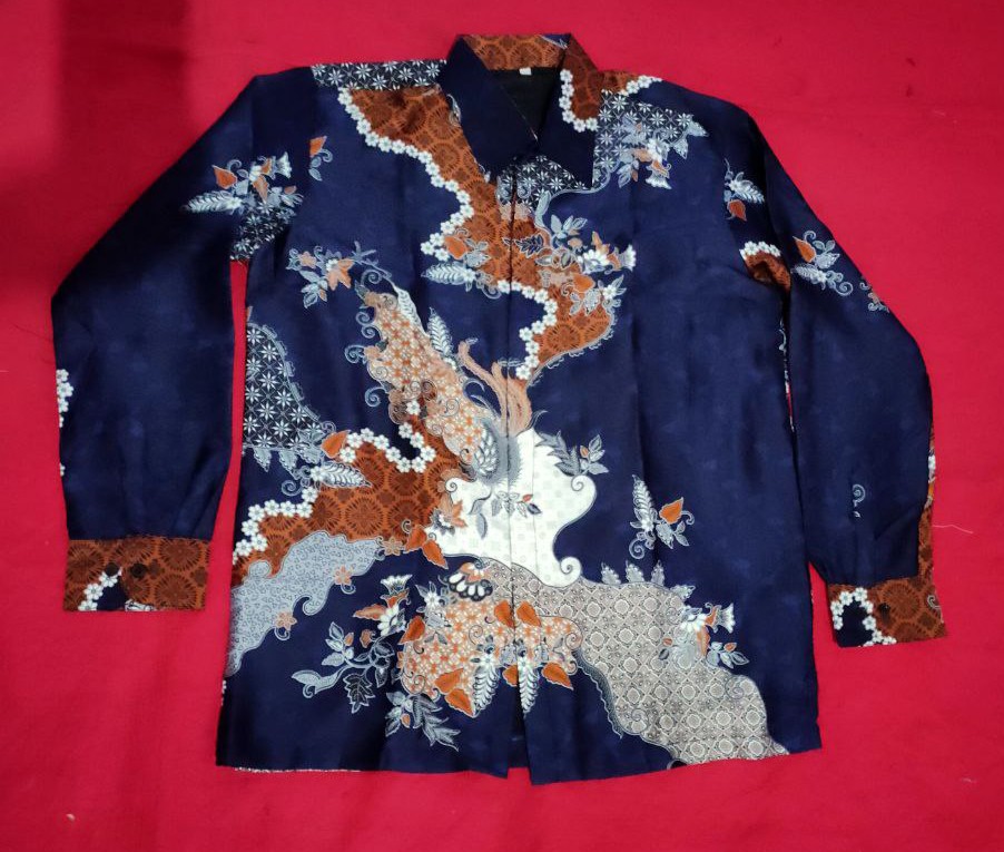 Kemeja Batik Pria Semi Sutra Silky Premium Puring Istimewa