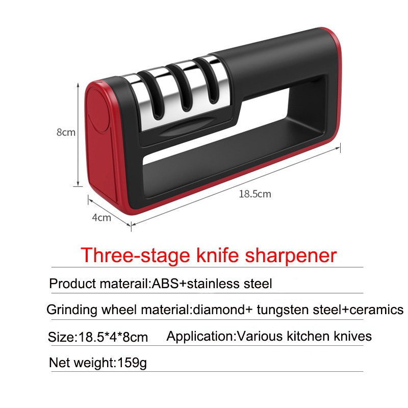 BEEMSK Pengasah Pisau Diamond Sharpening Wetstone Knife Tools 3 Stages